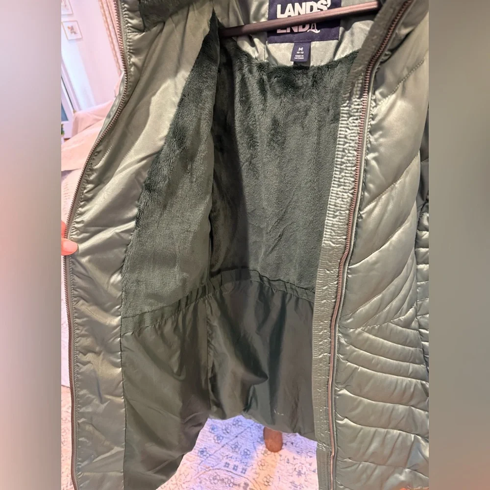 Lands' End Forest Green Quilted Jacket - Picture 8 of 12